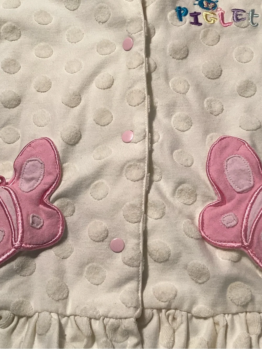 Hooded Swim Coverup Sz 18 Mos Pink Butterfly Disney Piglet Winnie the Pooh
